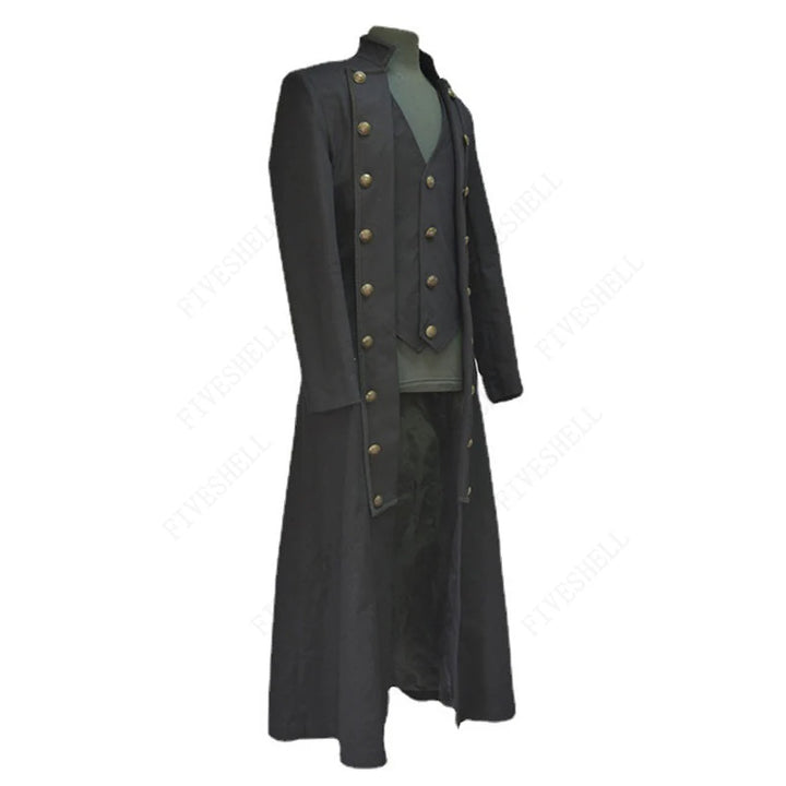 Mens steampunk long coat