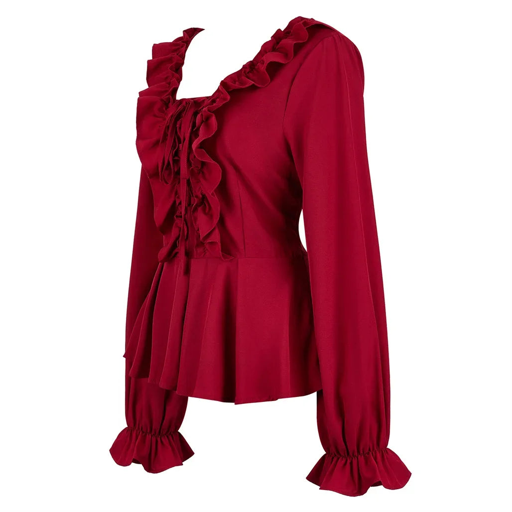 Victorian ruffle blouse