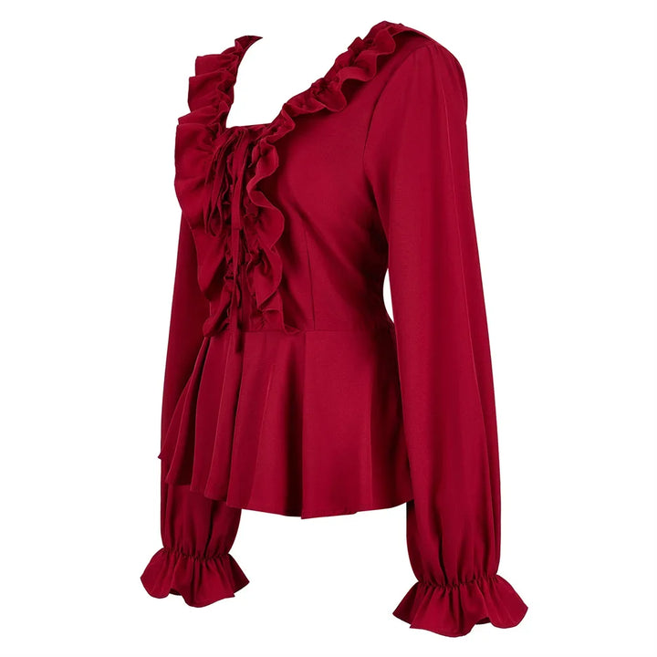 Victorian ruffle blouse