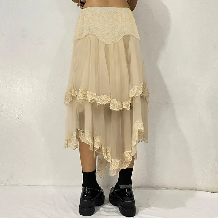 Beige Steampunk skirt