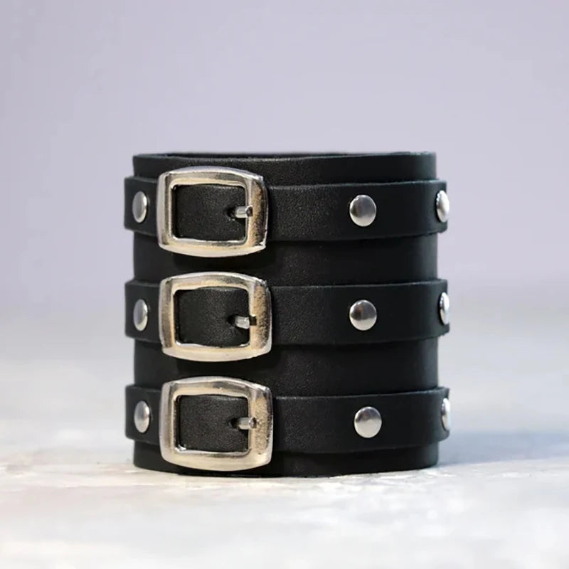 Leather cuff bracelet