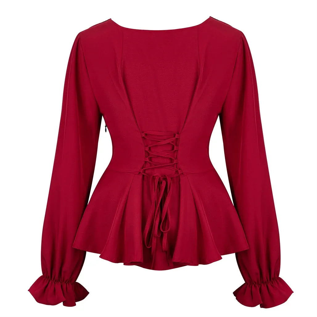 Victorian ruffle blouse