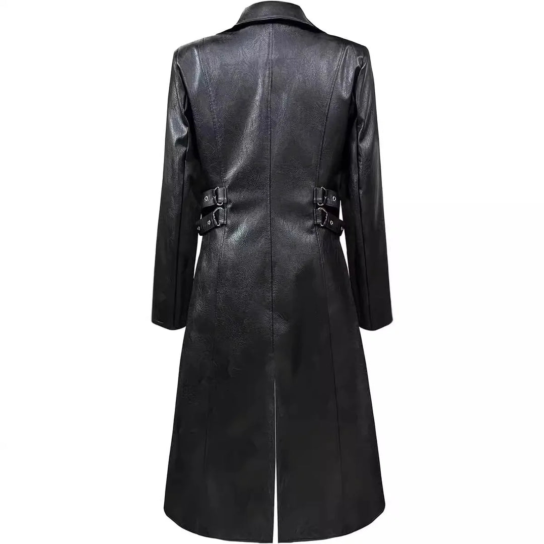 Mens black trench coats steampunk fashion