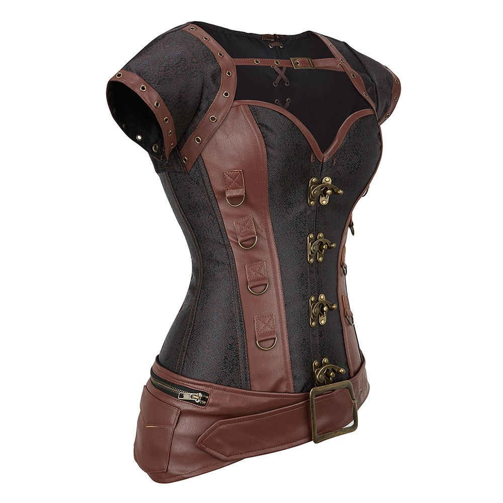 Brown Steampunk corset