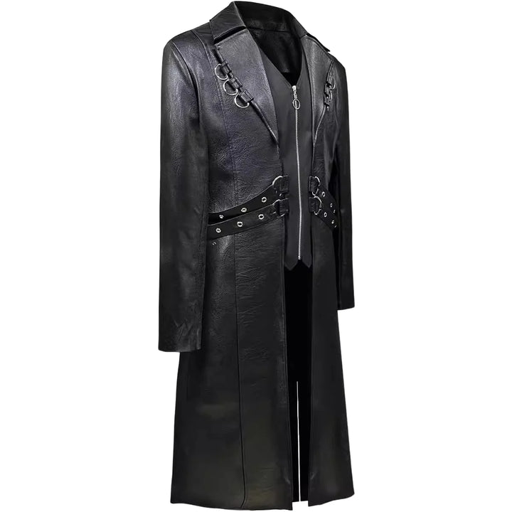 Mens black trench coats steampunk fashion