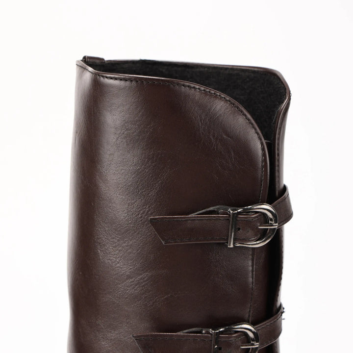 Mens Steampunk buckle boots