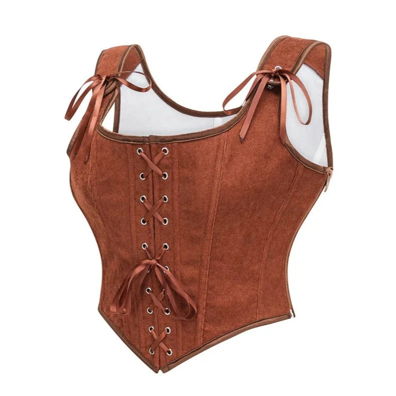 Steampunk corduroy corset