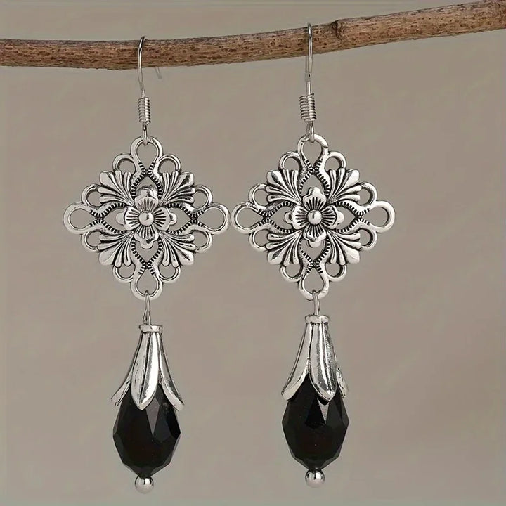 Vintage Victorian flower earrings