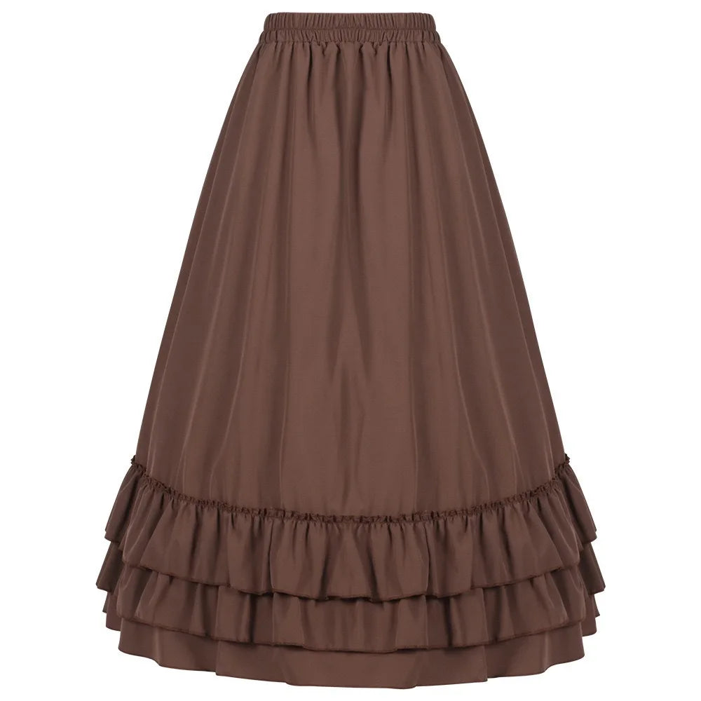 Steampunk gathered skirt