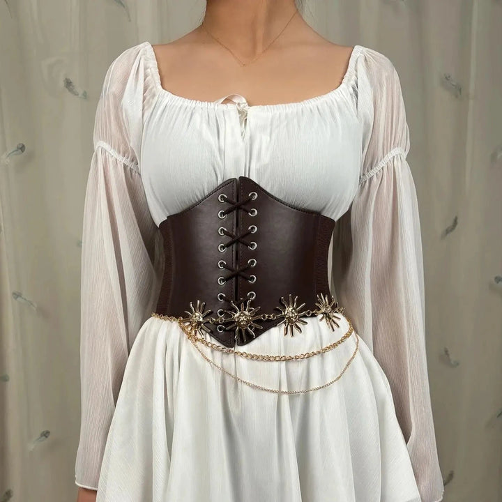 Underbust belt with chain