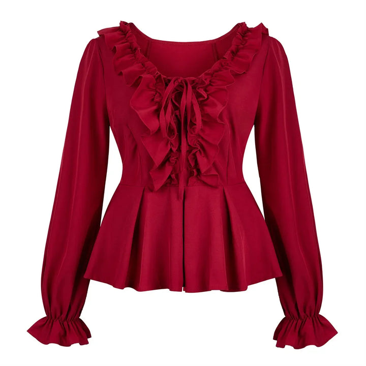 Victorian ruffle blouse
