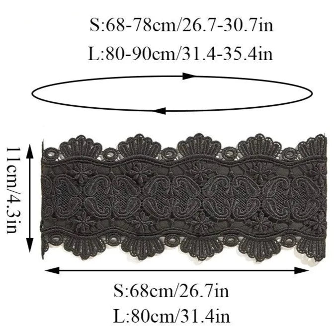 Victorian Elastic lace belt