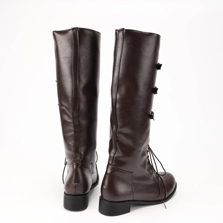 Mens Steampunk buckle boots