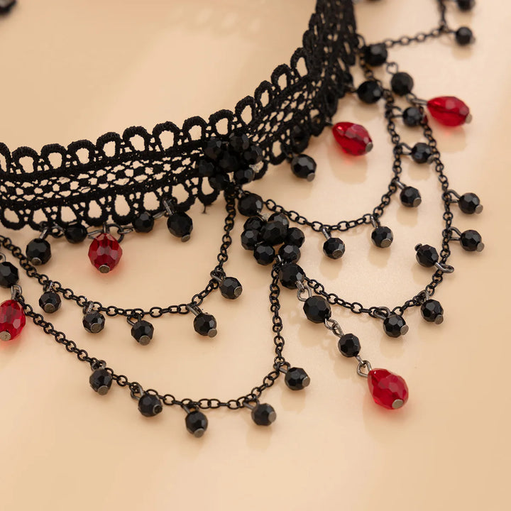 Gothic lace choker necklace