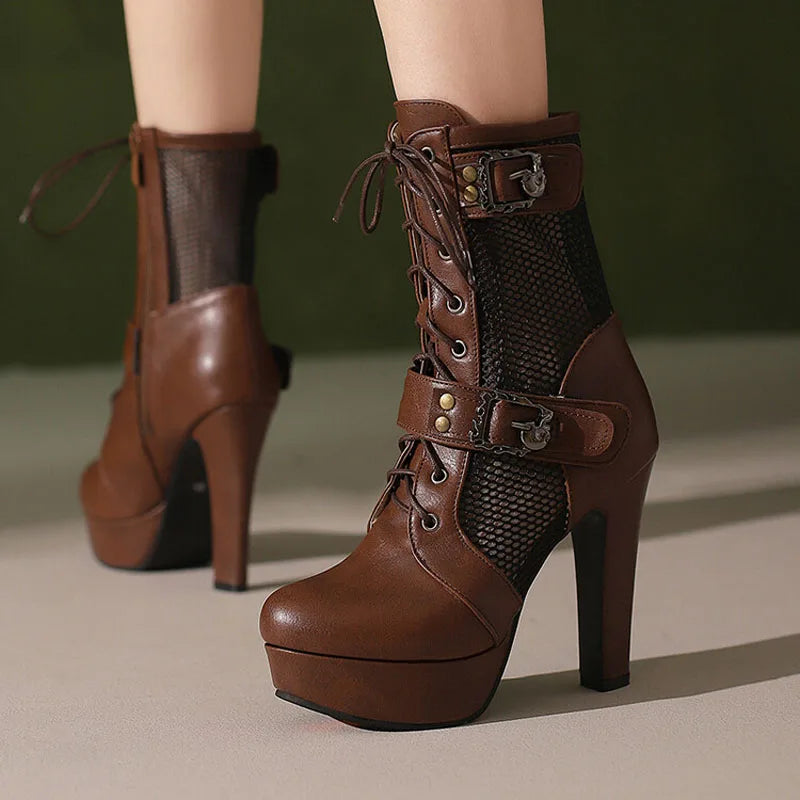 Steampunk high heel boots