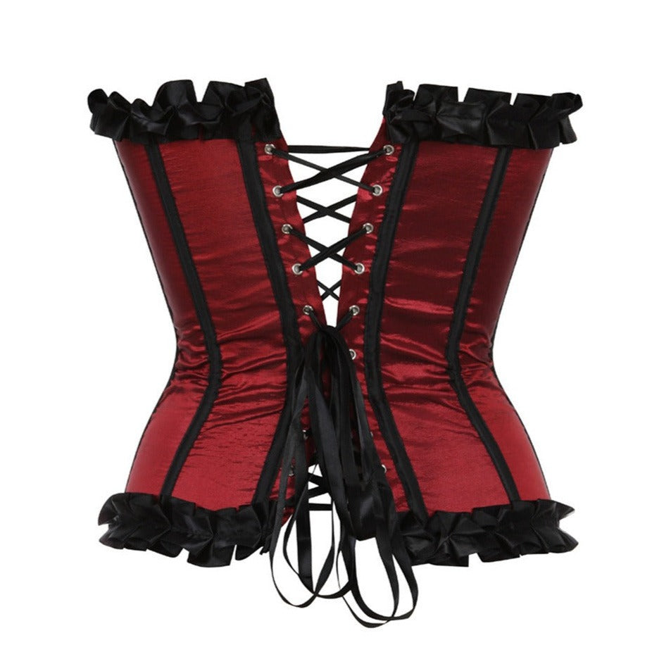 Red and black Steampunk corset