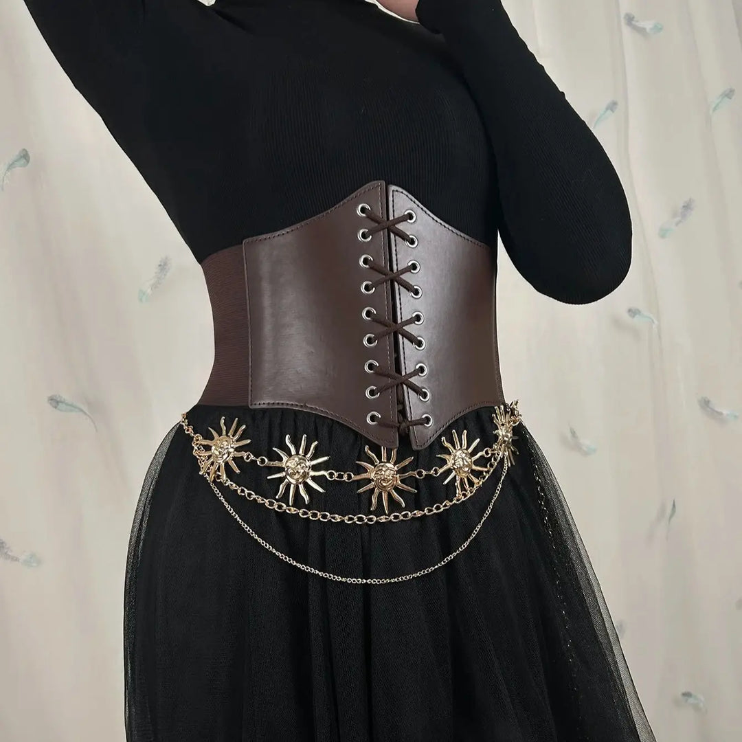 Underbust belt with chain