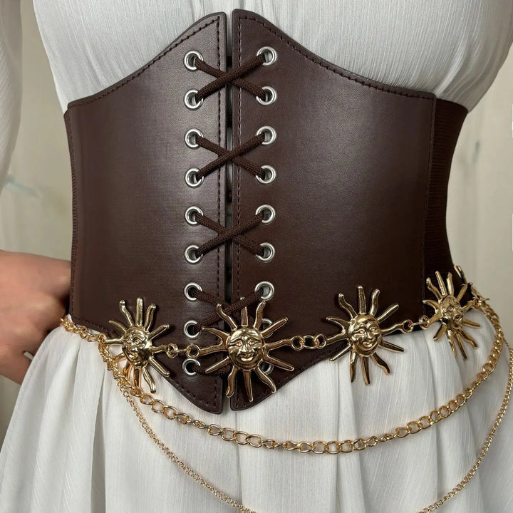 Underbust belt with chain