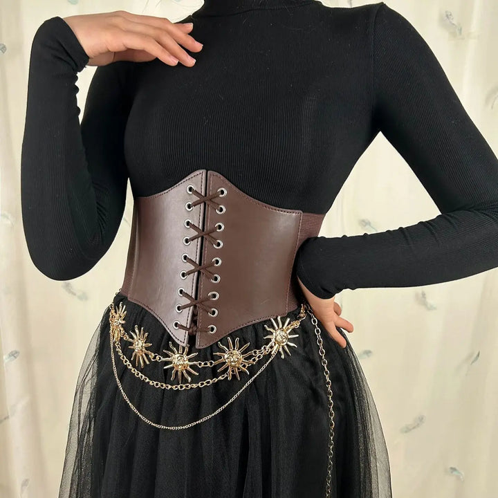 Underbust belt with chain