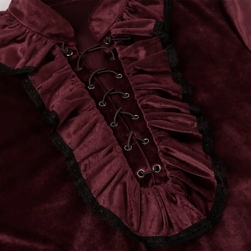 Victorian velvet blouse