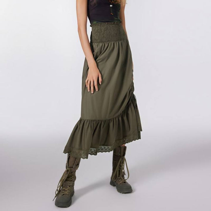 Green steampunk skirt