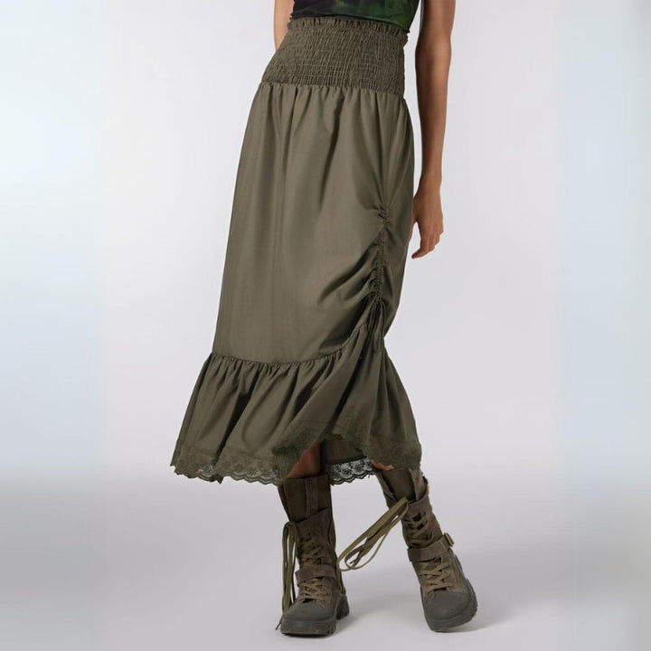 Green steampunk skirt