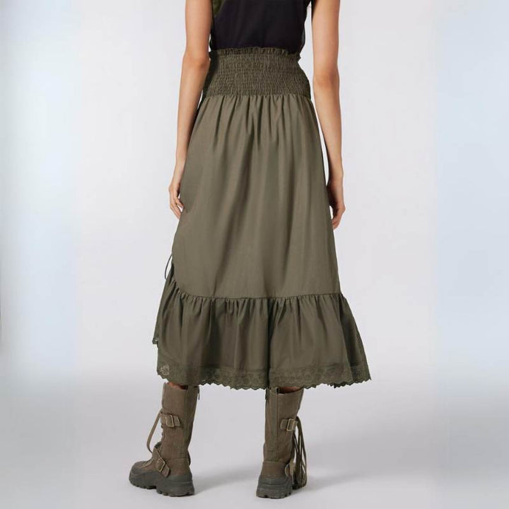 Green steampunk skirt