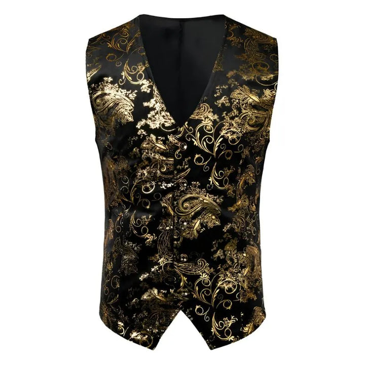black and gold vest for men