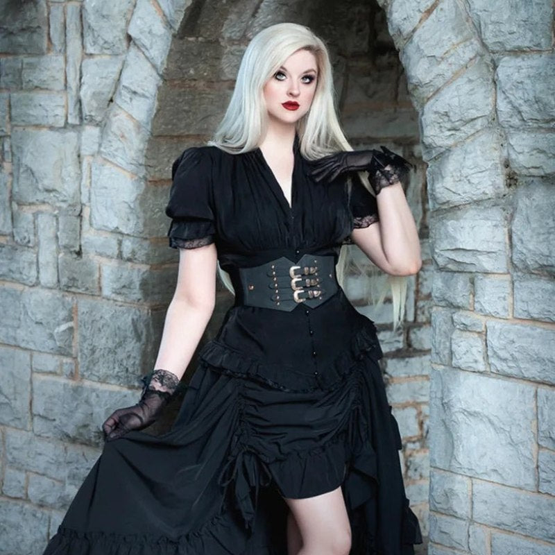 black steampunk belt for women