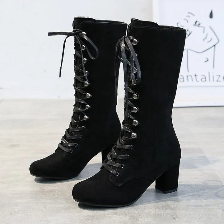Steampunk lace-up boots