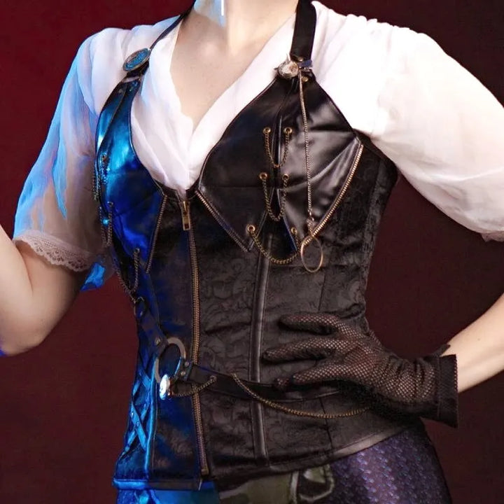 black stempunk corset hester