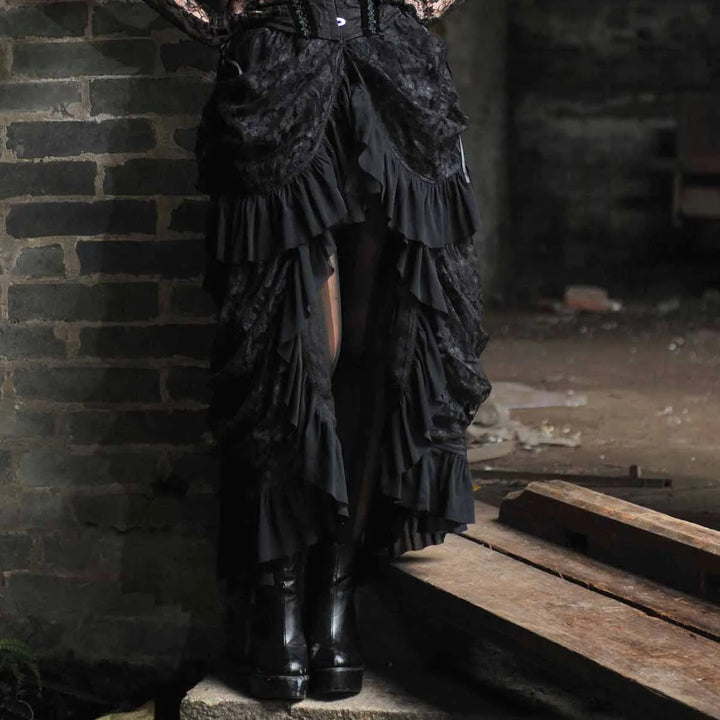 black steampunk skirt