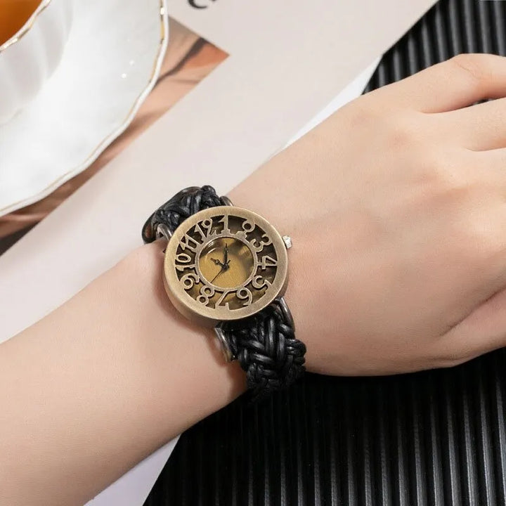 black steampunk watch women