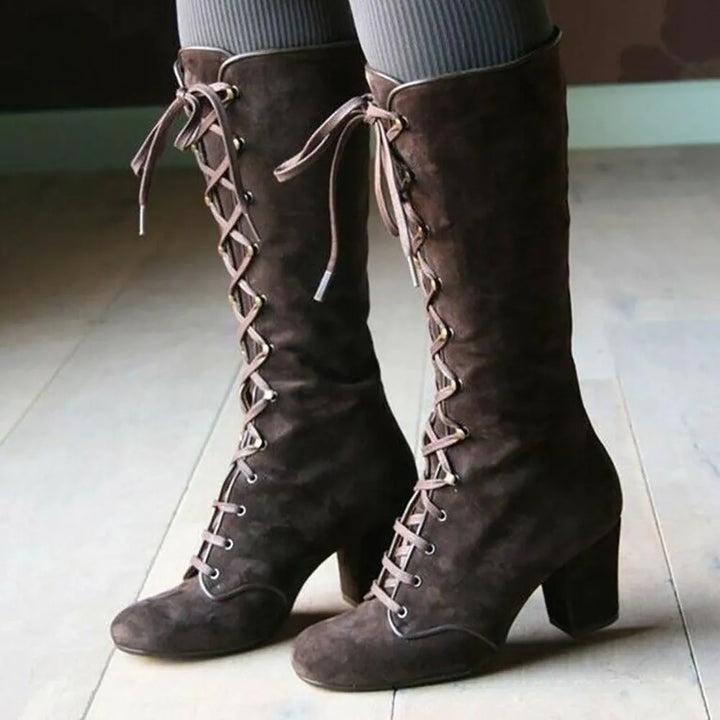 Steampunk lace-up boots