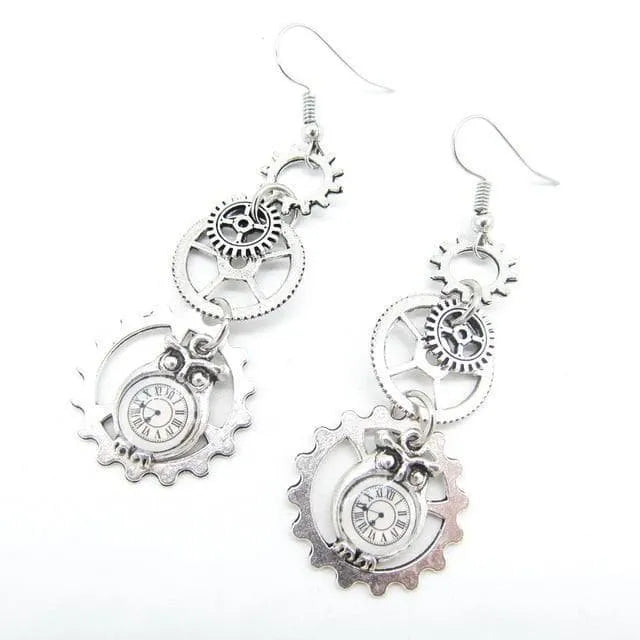 Mecanical Owl Steampunk earrings