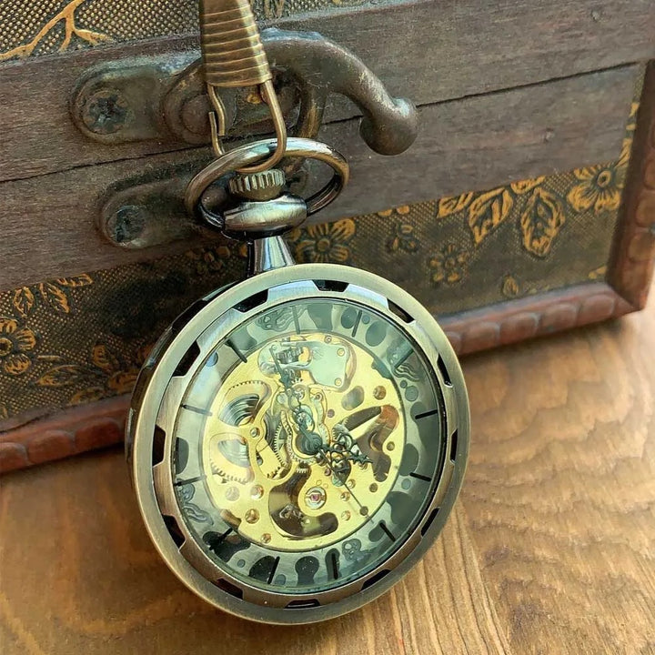 Steampunk open system pocket watch