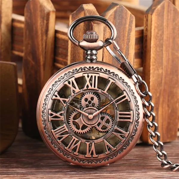 bronze steampunk pocket watch