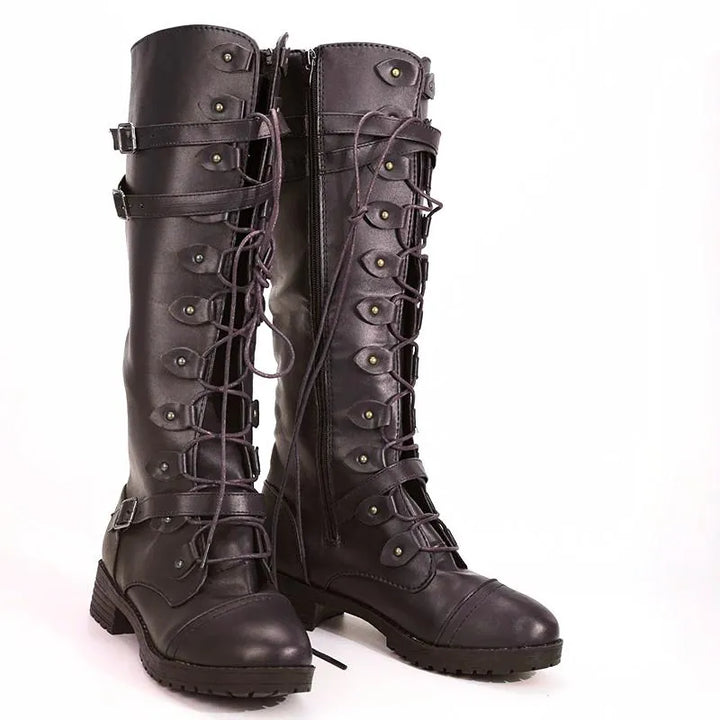 brown steampunk boot for women