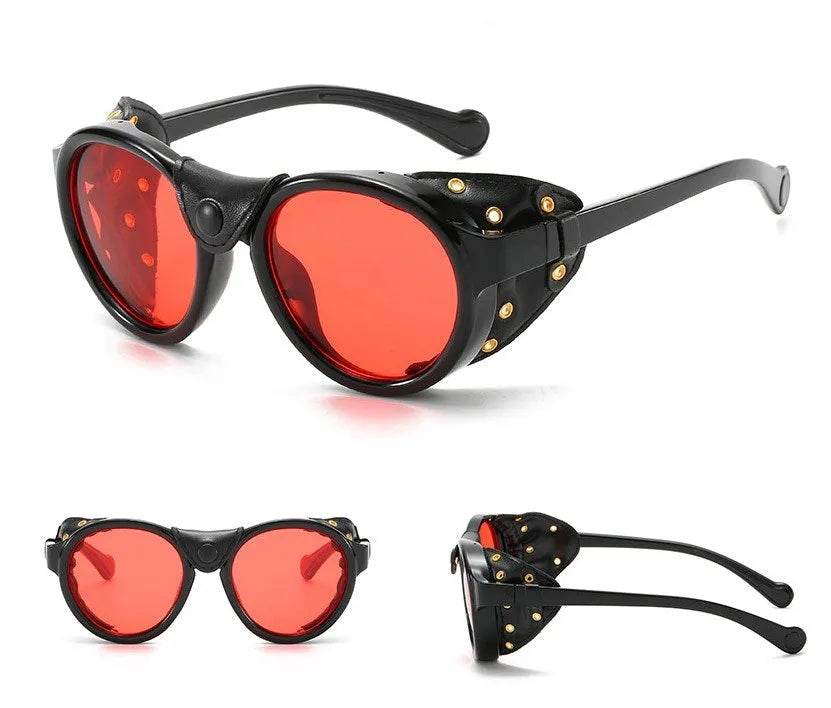 red steampunk goggles Red Steampunk glasses