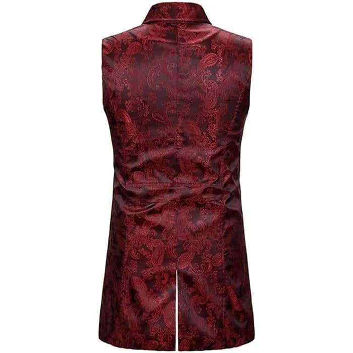 Red Victorian Steampunk vest