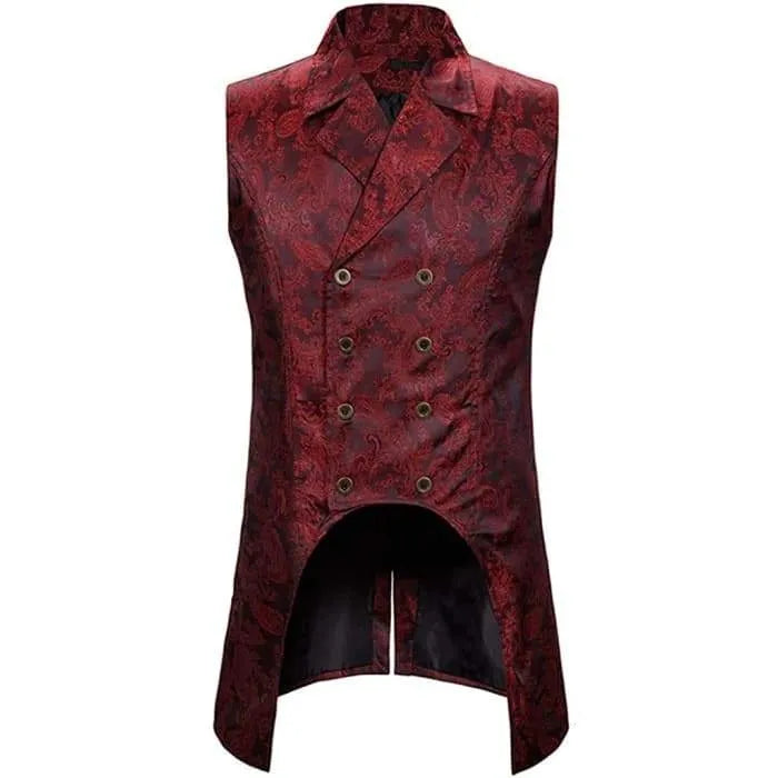 Red Victorian Steampunk vest