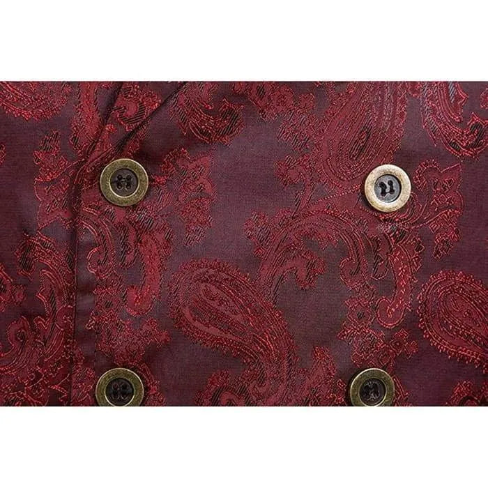 Red Victorian Steampunk vest