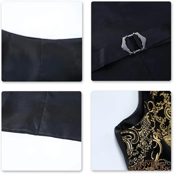 Black and golden steampunk vest