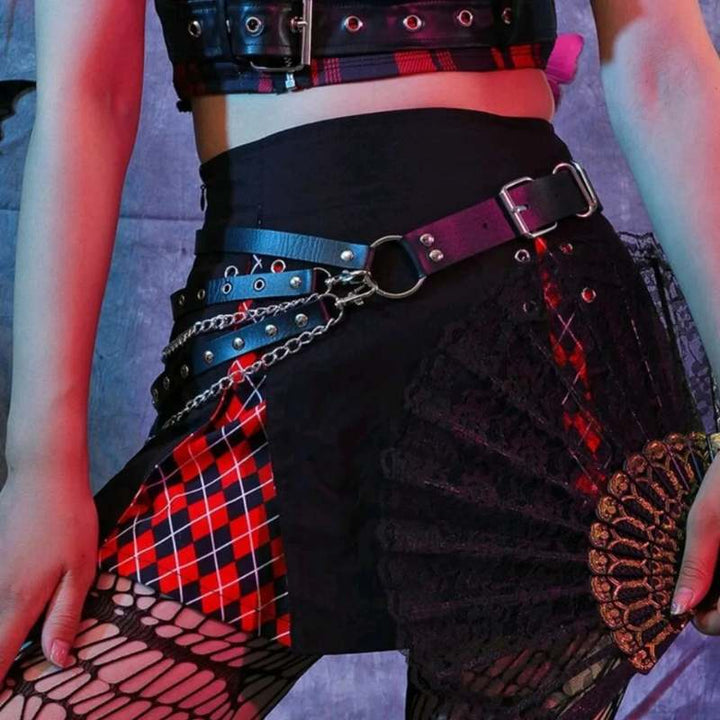 Goth Punk steampunk chain belt