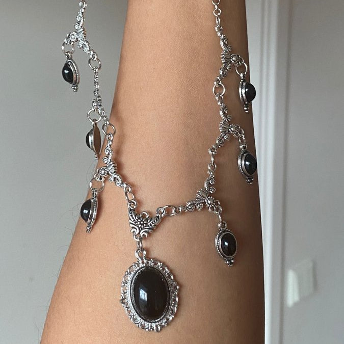 Black gothic necklace