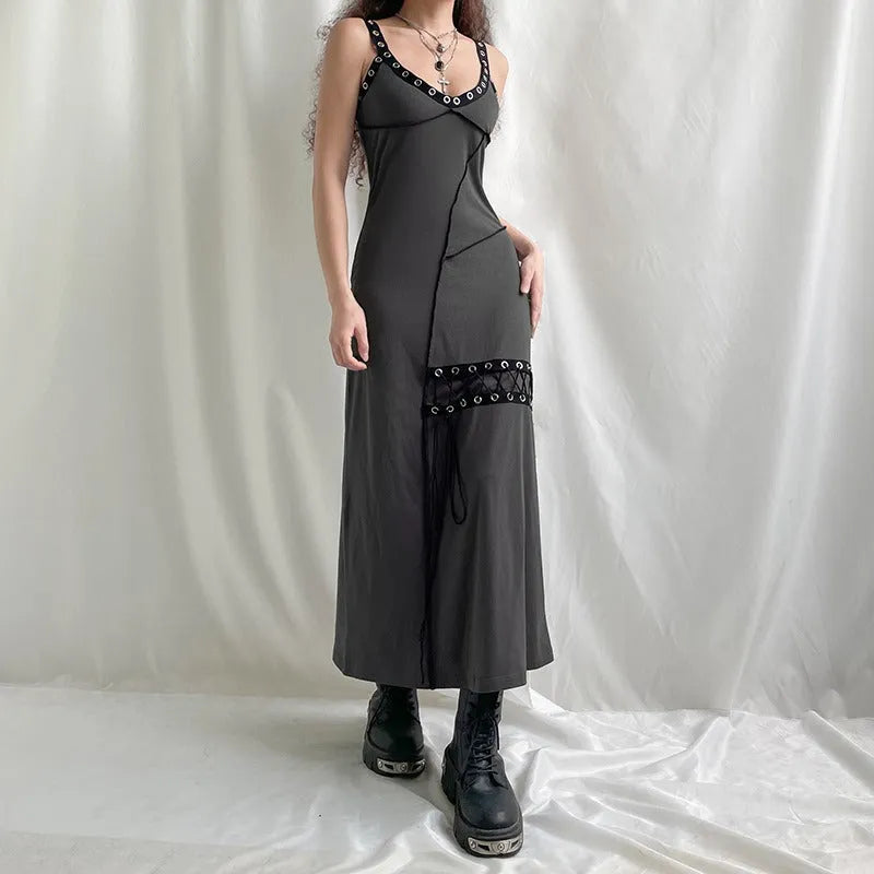 grey steampunk dress Punk dress