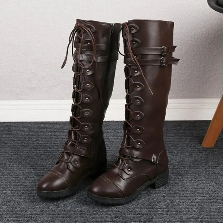 high quality steampunk boots leather