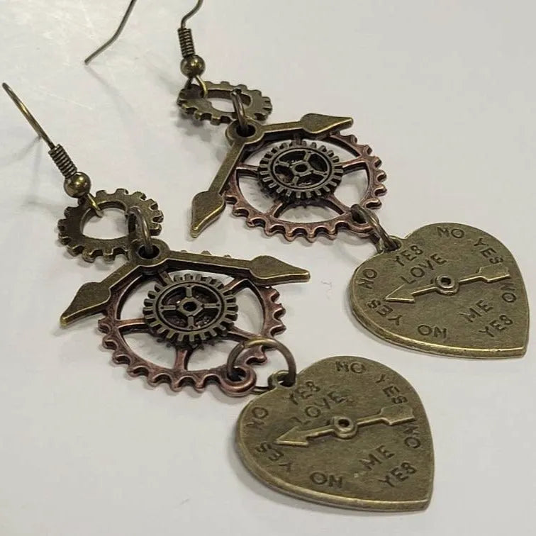 Mecanical Heart Steampunk earrings