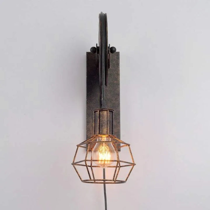 iron steampunk lamp