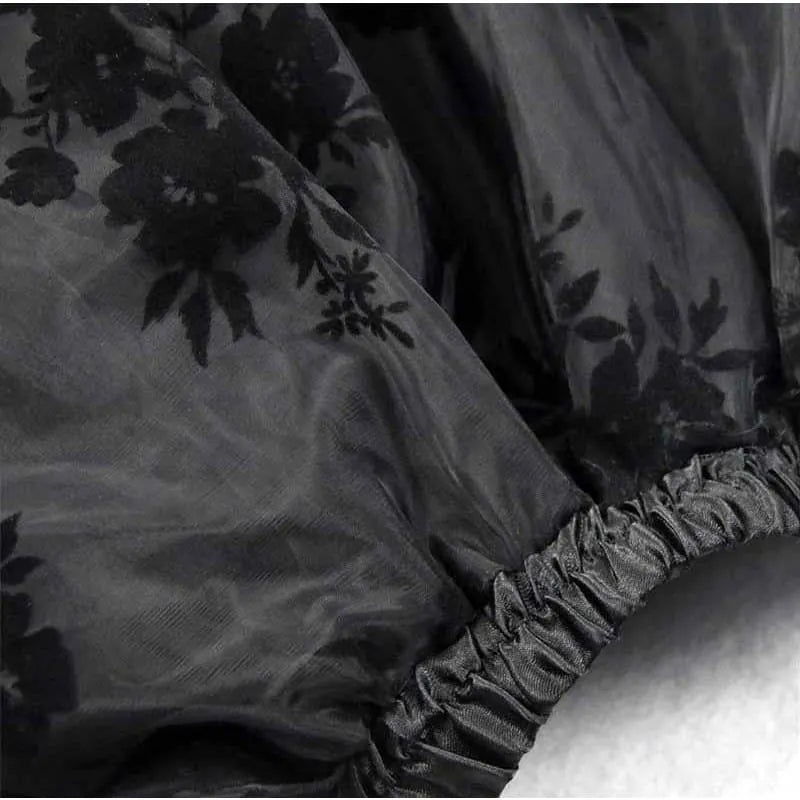 Vintage flowers steampunk skirt